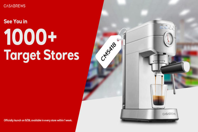 Casabrews CM5418 Espresso Machine:  In-Store Launch at Target Concludes
