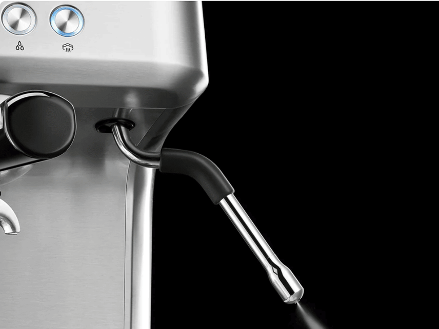 Steam wand releasing steam for texturing milk